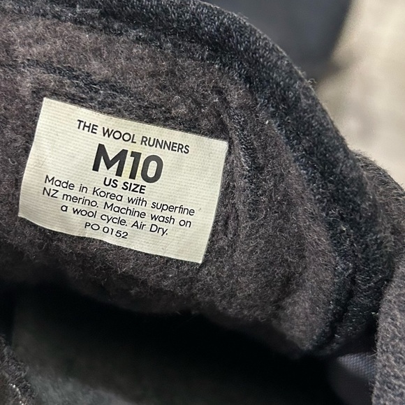 AllBirds Charcoal Wool Runners Machine Washable Men’s Shoes Sneakers Size 10 - Picture 6 of 9